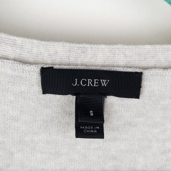 *Flawed* J. Crew Lightweight Merino Wool Scalloped Short Sleeve Sweater sz S - Picture 6 of 11